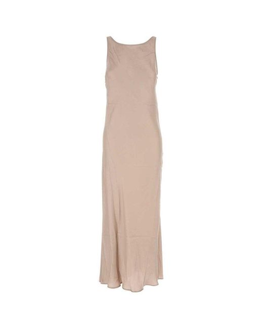 LeKasha White Tabuny Open Back Midi Dress