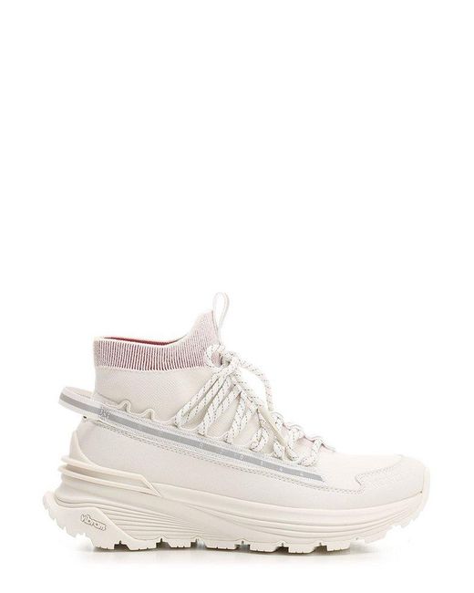 Moncler White Monte Runner Knit High-top Sneakers