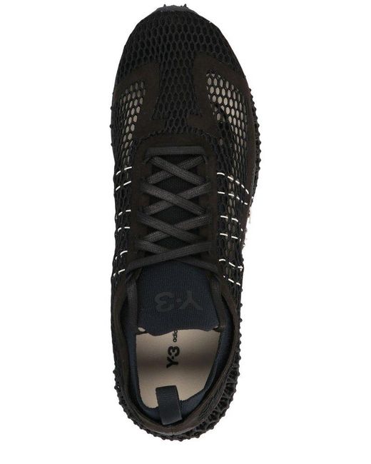 Y-3 Black Runner 4d Halo Lace-up Sneakers