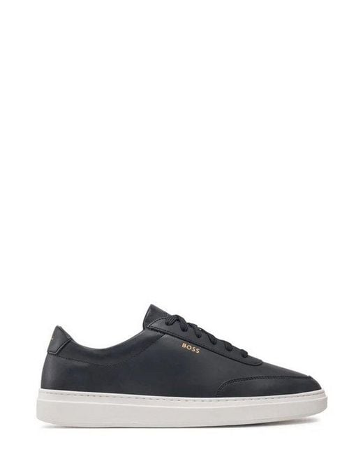 Boss Black Logo Printed Trainers for men