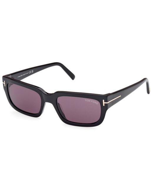 Tom Ford Black Rectangular Frame Sunglasses for men
