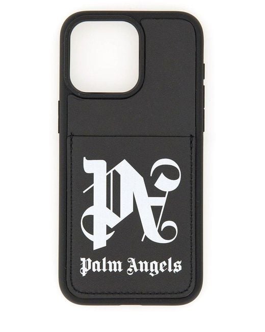 Palm Angels Black Case For Iphone 14 Pro for men