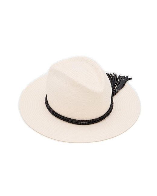 Max Mara Natural Tassel Detailed Hat