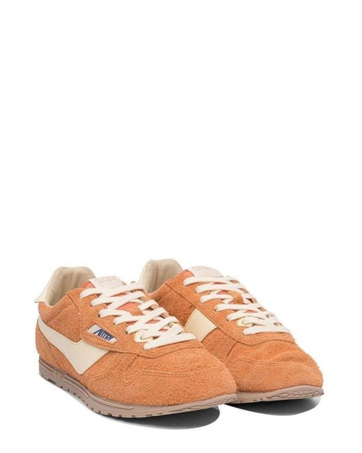 Autry Pink Windspin Lace-Up Sneakers for men