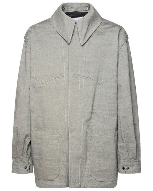 Maison Margiela Gray Pocket Buttoned Shirt Jacket