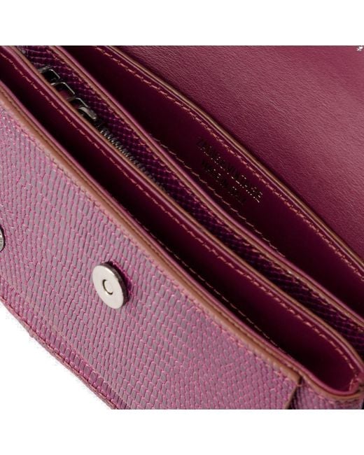 Zadig & Voltaire Purple Kate Wallet Foldover Top Shoulder Bag