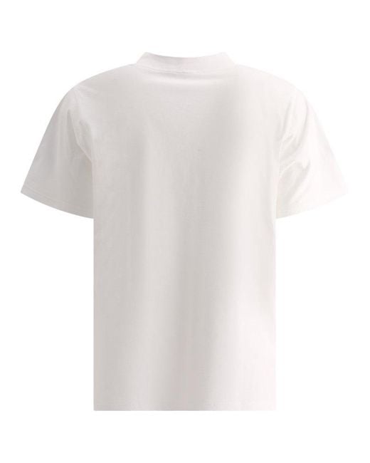 South2 West8 White Embroidered Tee for men