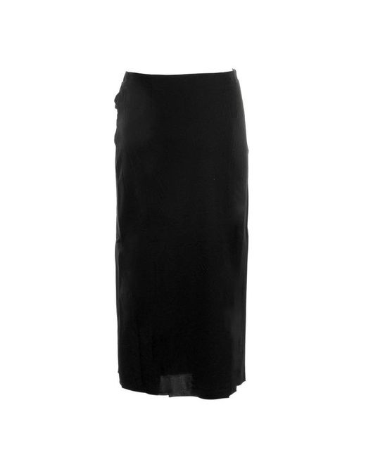 Weekend by Maxmara Black Ruched High Waist Skirt