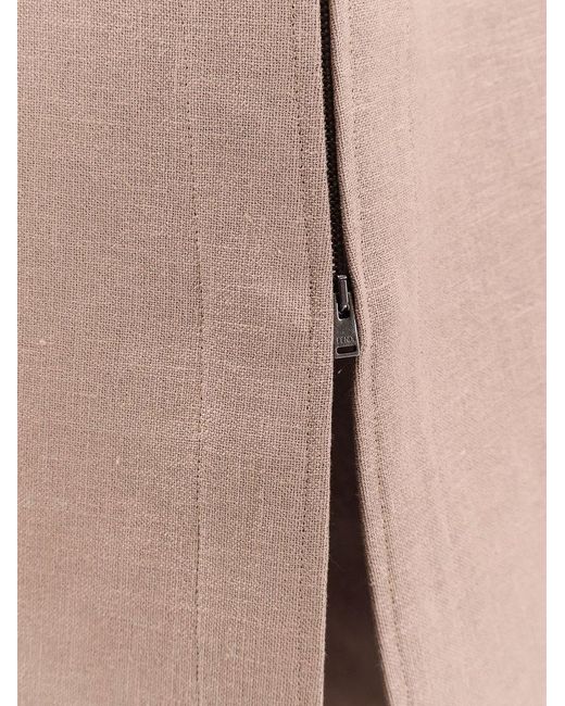 【関税＆送料込み】Fendi Straight-Cut Midi Skirt Fendi Straight-Cut Midi Skirt in Natural | Lyst