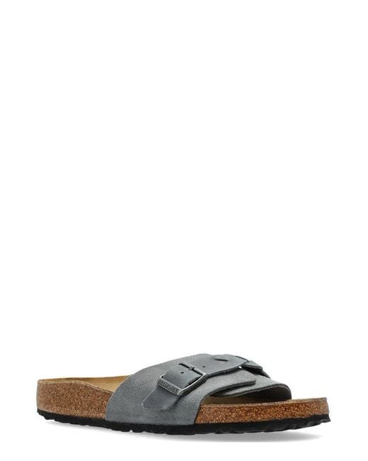 Birkenstock Gray Oita Braided Slides