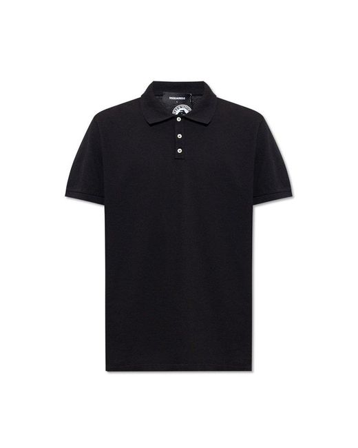 DSquared² Black Polo Shirt With Logo, for men