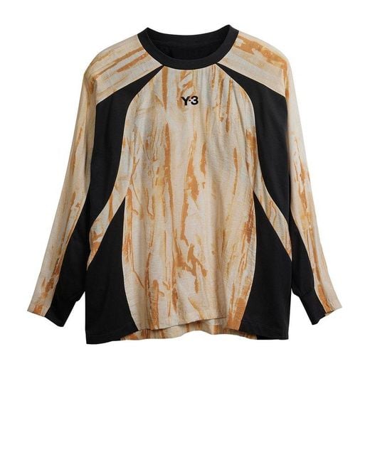 Y-3 Natural Rust Dye Long Sleeve T-shirt for men