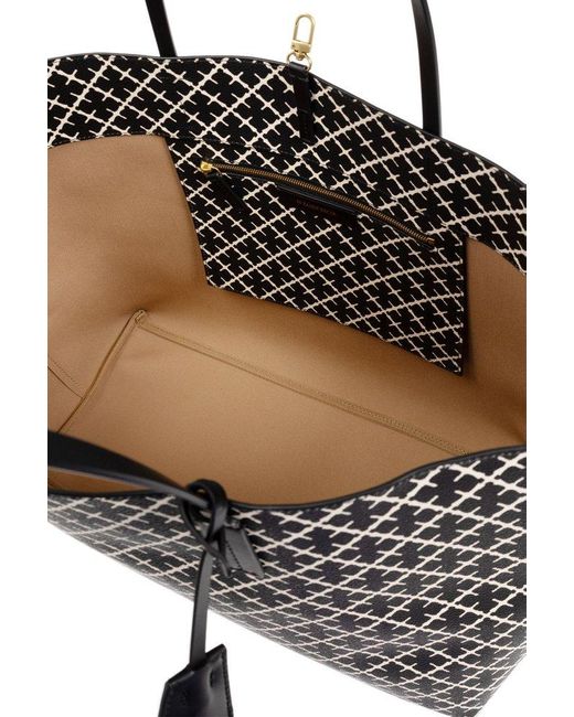 By Malene Birger Black Signature Pattern Tote Bag