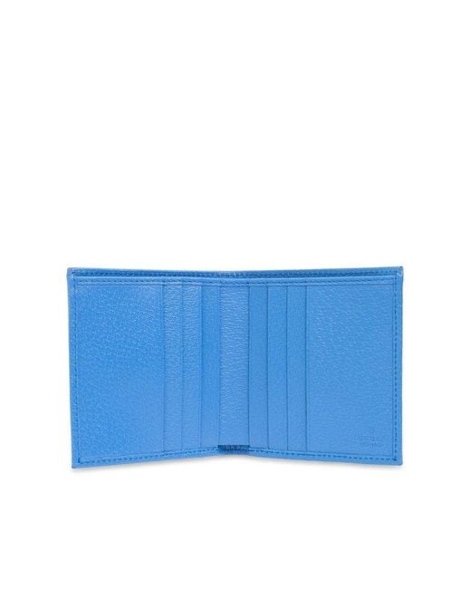 Gucci Women's Folding Wallet with Monogram - Blue - Wallets