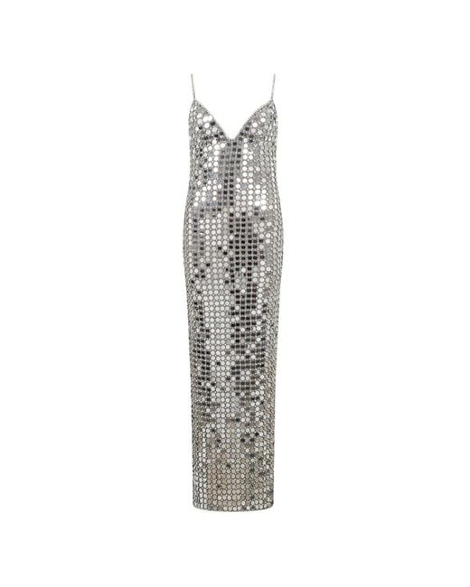 retroféte Gray Perri Plunging V-Neck Dress