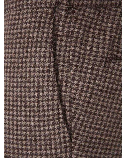 PT Torino Gray Formal Check Trousers for men