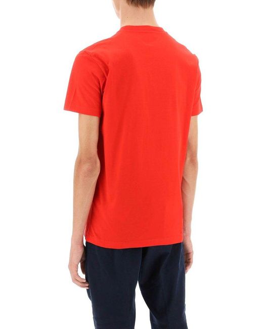 DSquared² Red Cool Fit Printed T Shirt for men