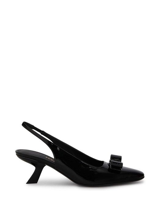 Ferragamo Black Heeled Shoes