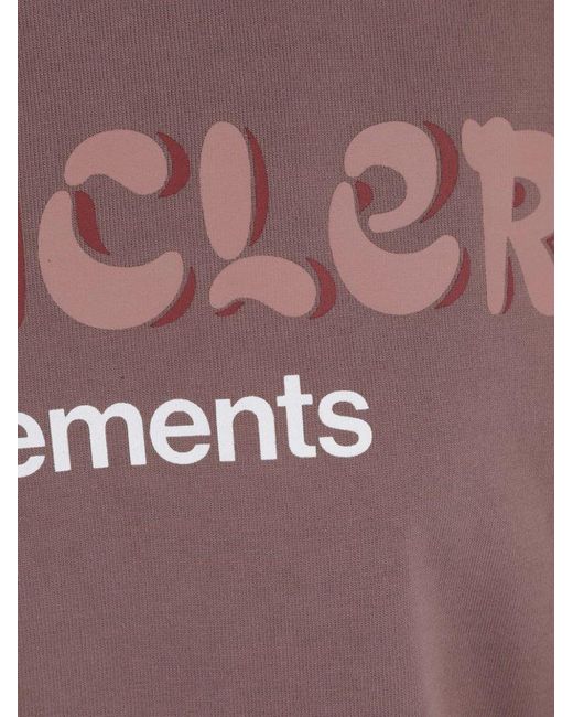 Moncler Genius Purple Moncler X Salehe Bembury Logo Printed Crewneck T-shirt