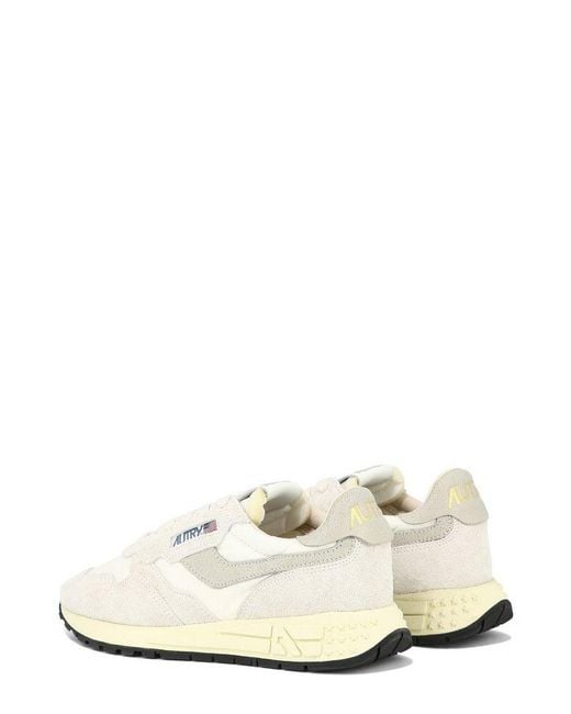 Autry White Reelwind Lace-Up Sneakers