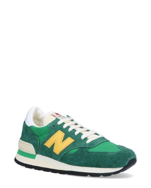New Balance Green 990 V1 Lace-up Sneakers for men