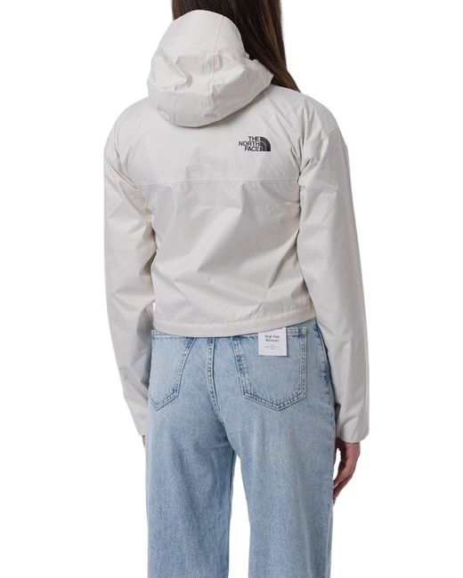 The North Face Gray Zip-up Cropped Jacket