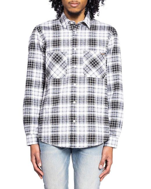 Amiri White Classic Flannel Button-Up Shirt for men