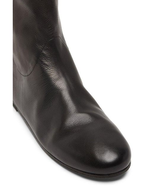 Marsèll Black Steccoblocco Round Toe Ankle Boots