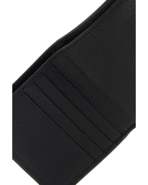 Gucci Black Folding Wallet With Monogram for men