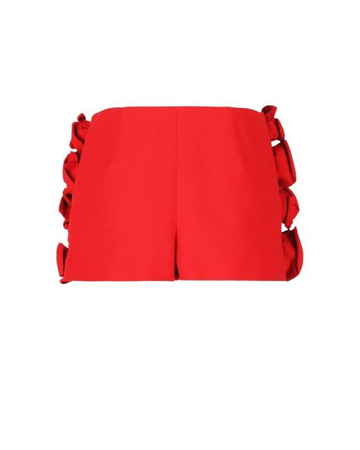 Valentino Crepe Couture Skort in Red | Lyst