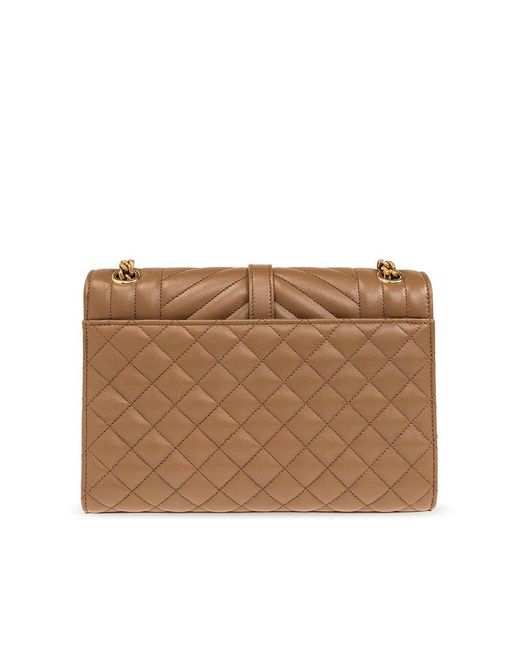 Saint Laurent Brown ‘Envelope Medium’ Shoulder Bag