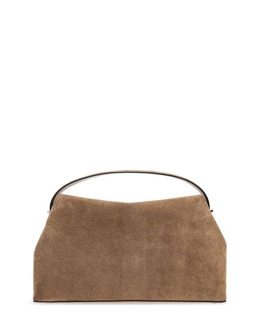 Totême  Brown T-Lock Top Handle Bag