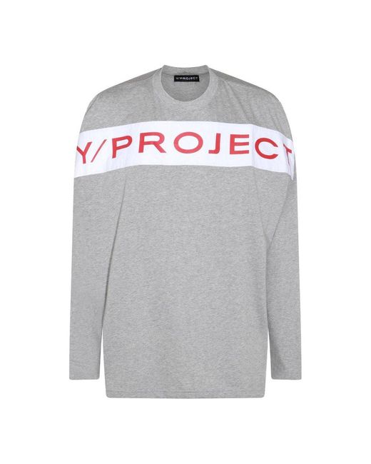 Y. Project Gray Cotton T-Shirt for men