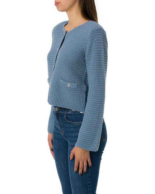 Liu Jo Blue Knitted Cardigan