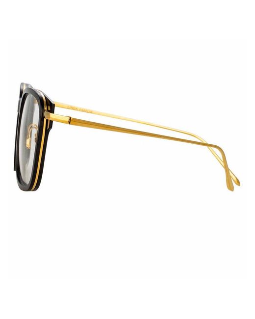 Linda Farrow Black Franklin Frame Glasses