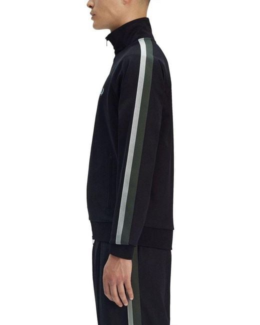 Fred Perry Black Track Jacket for men