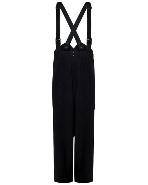 Y-3 Black Pants With Suspenders for men