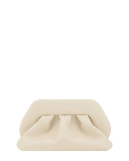 THEMOIRÈ Natural Tia Pleated Clutch Bag