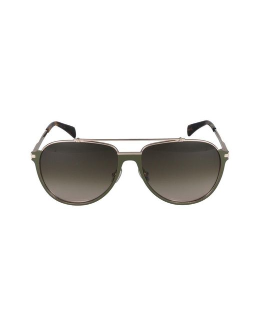 Lanvin Green Pilot Frame Sunglasses for men