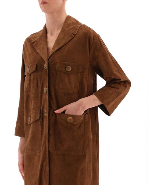 Max Mara Brown Single-breasted Long-sleeved Coat