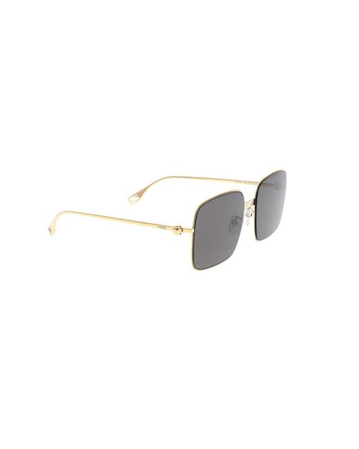 Fendi Black Square Frame Sunglasses