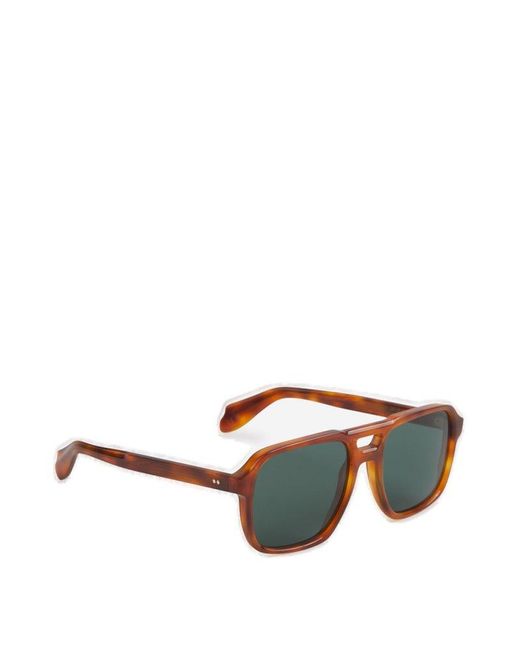 Cutler & Gross Green Aviator Frame Sunglasses for men