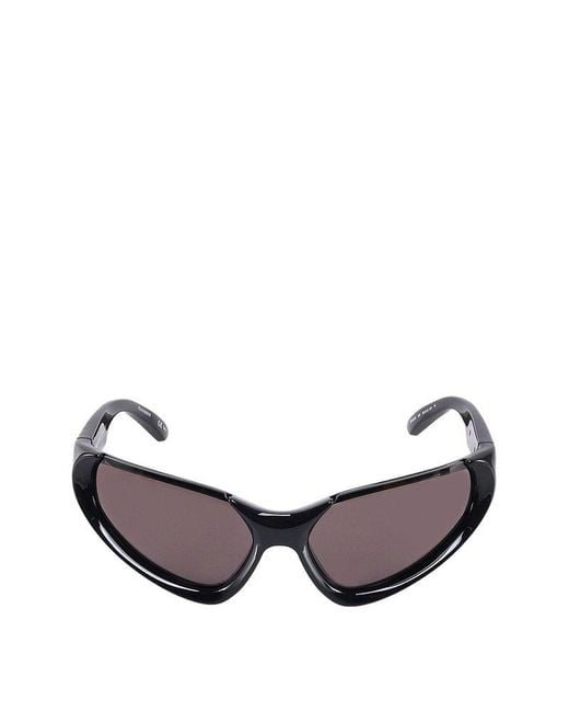 Balenciaga Black Xpander Rectangle Frame Sunglasses for men