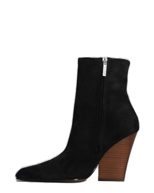 Paris Texas Black Pointed Toe Ankle Boots