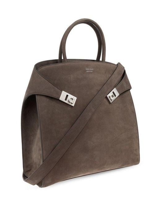 Ferragamo Brown Hug Tote Bag for men