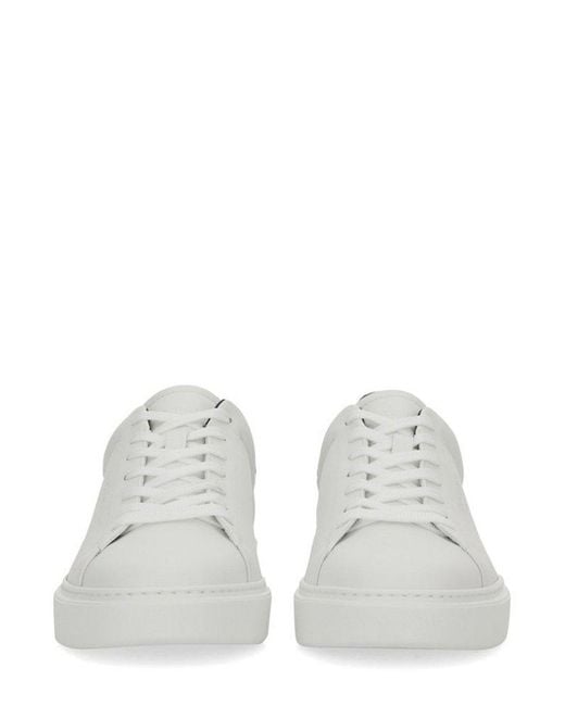 【関税&送料込】Woolrich Classic Court Sneaker Men's Classic Court Sneakers in Leather with Contrasting