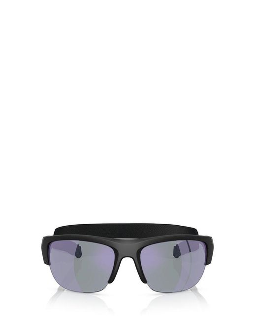 Prada Gray Rectangular Frame Sunglasses for men