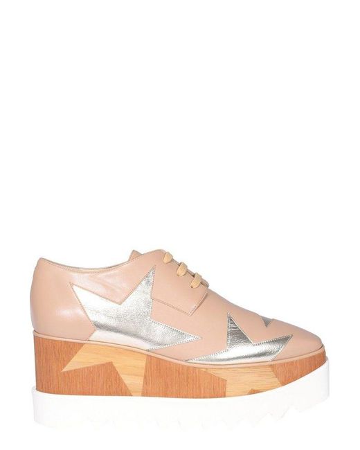 Stella McCartney Pink Elyse Platform Lace-Up Shoes