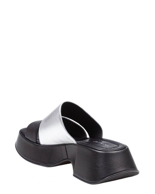 Vic Matié Black Cut-Out Detailed Open Toe Sandlas