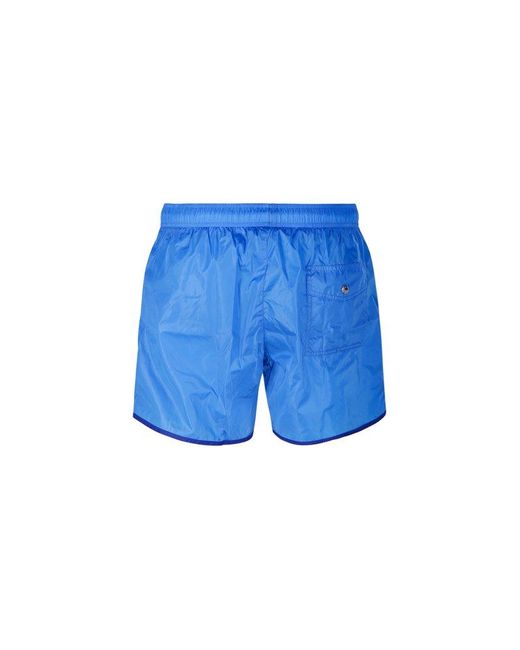 Moncler Blue Logo Patch Swim Shorts for men
